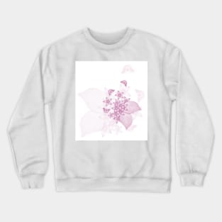 delicate pink butterflies and flowers Crewneck Sweatshirt